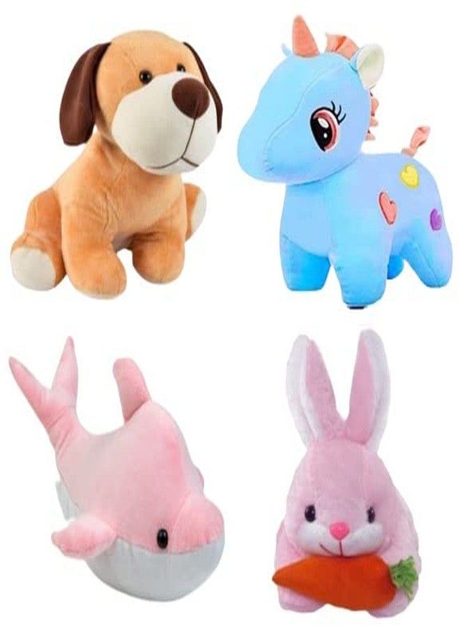 Future Shop Soft Elegant Animal Stuffed Plush Fur Soft Toy for Kids/Boys/Girls Best Birthday Gift for Children Combo Toy Set 4 - Image 1